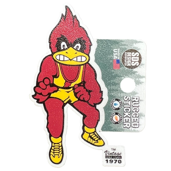 Wrestling Cy Rugged Sticker (3.5"x1.75")